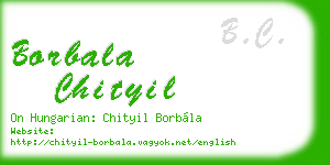 borbala chityil business card