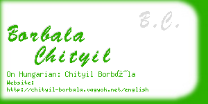 borbala chityil business card